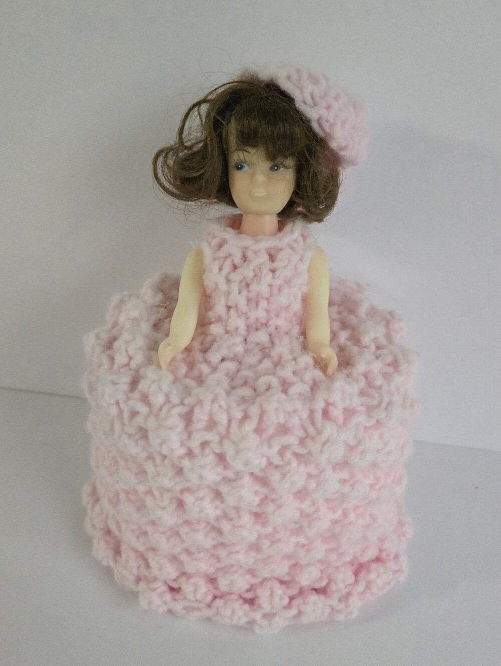 Doll Toilet Paper Roll Cover VINTAGE Crochet